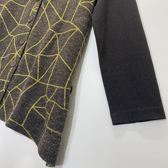 Terra SJ Apparel Stretch Printed Collared Long Sleeve Button Down Shirt Small - Picture 3 of 16